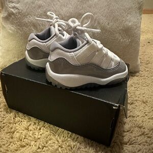 Stylish White and Gray Kids Shoes